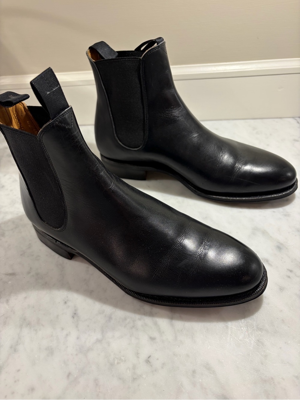 WomenMeermin Black Leather Chelsea Boots - Excellent Condition - UK Size 4.5 US